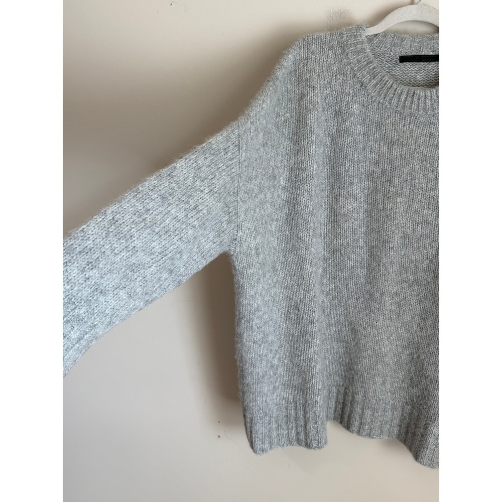 Jenni Kayne Baby Alpaca Everyday Sweater Womens Large Grey Oversized EUC - Picture 11 of 12